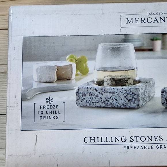 Studio Mercantile Wine Glasses Chilling Stones and Coaster Set - Picture 2 of 8